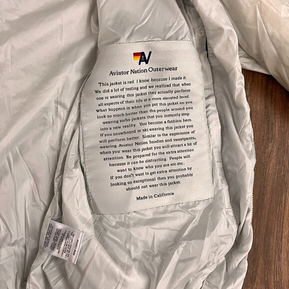 NWOT Aviator Nation 5 Stripe Dresden White Tracksuit Set Sz M - Picture 4 of 16